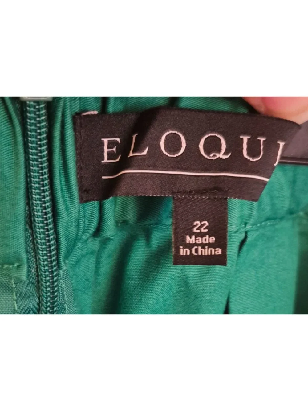 Eloquii Kelly Green 100% Cotton A-Line Midi Skirt Size 22 EUC